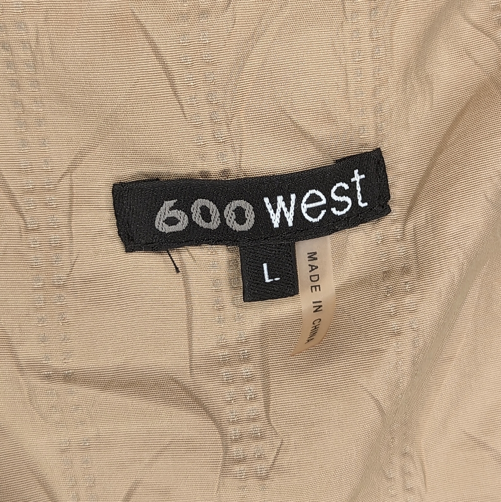600West Tan Zip Up Jacket Size Large - Picture 8 of 9